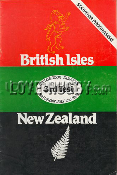 1983 New Zealand v British Lions  Rugby Programme